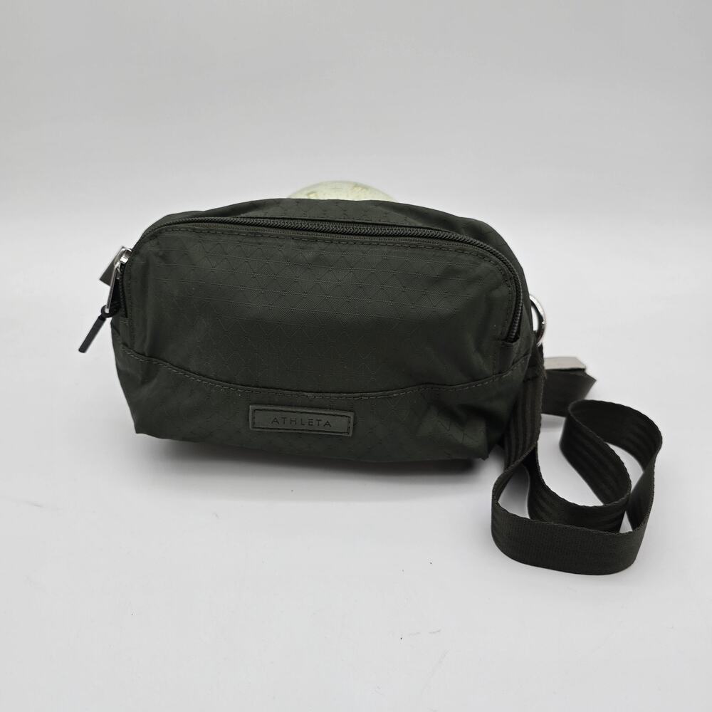 Athleta Fanny Pack Green Shoulder Bag Sling Nylon Ripstop Army Olive Excursion